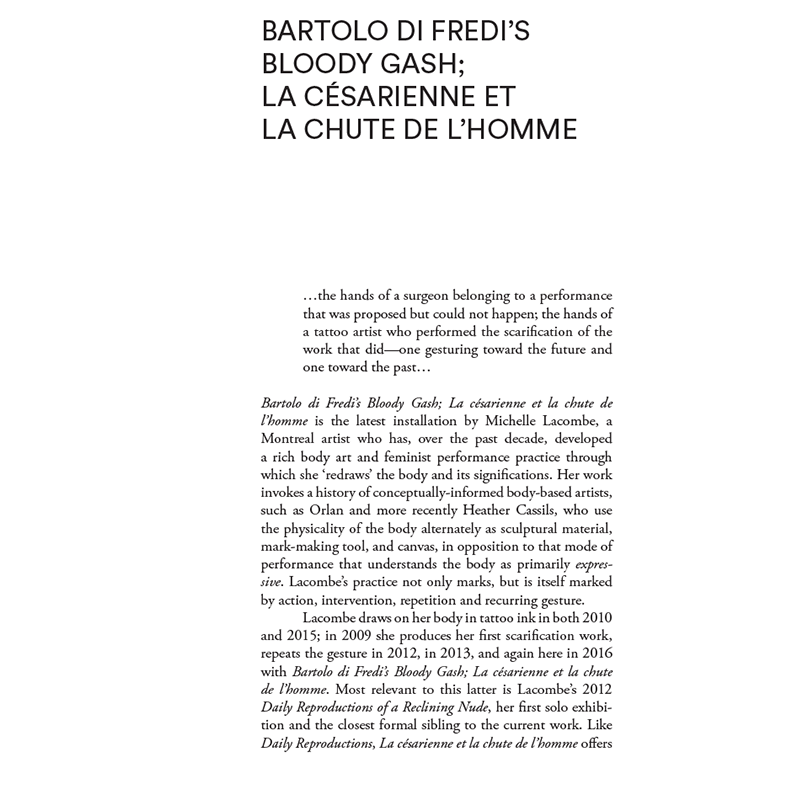 Michelle Lacombe : Bartolo di Fredi’s Bloody Gash – Image 2