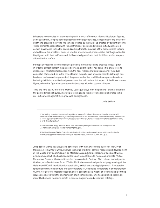 Mathieu Lévesque. Les monochromes légers – Image 2